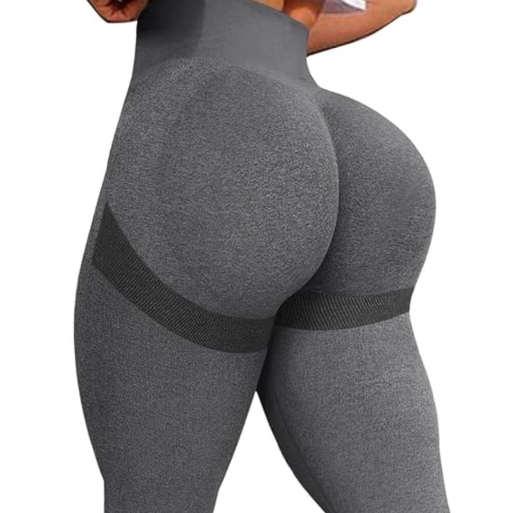 FIGKICKSEN Scrunch Ruched Seamless Leggings Butt Lifting High Waisted tight pant